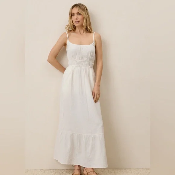 Pact | Dresses | Pact Coastal Double Gauze Cami Maxi Dress Light Blue  Organic Cotton | Poshmark
